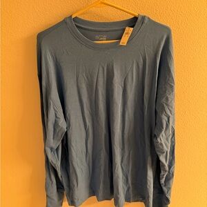 Stylish Long Sleeve Top in Slate Blue